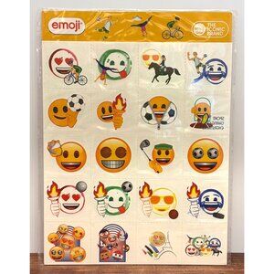 HTF NIP 80 Emoji Temporary Tattoo SHEET Olympic Theme Designs Smiley Face Sports